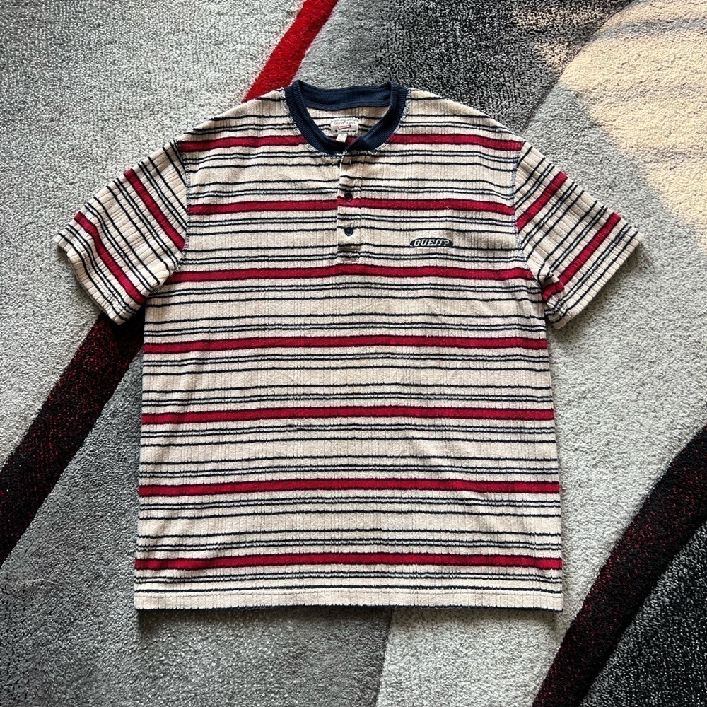 Guess Jeans Vintage Towel Cloth Striped Shirt